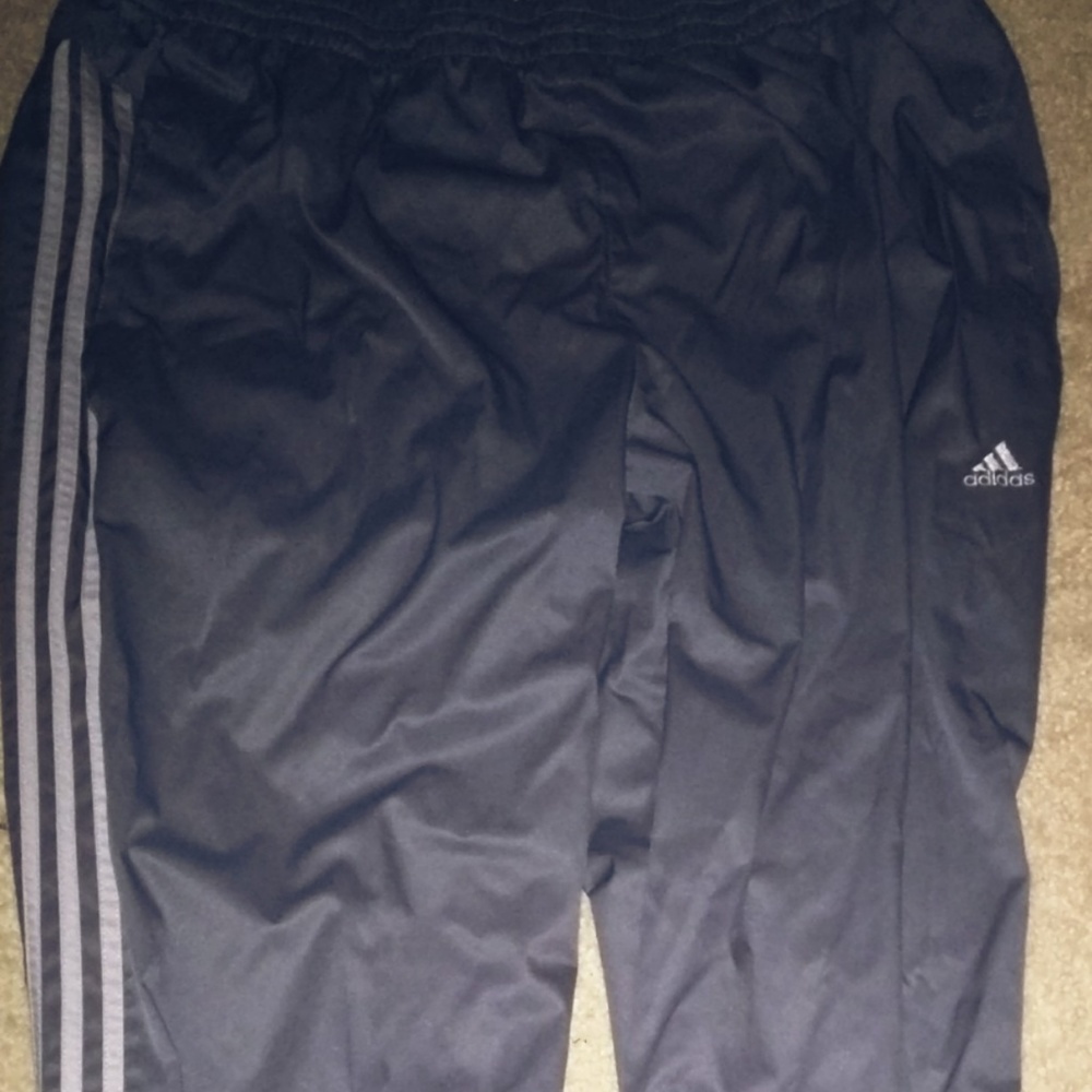Adidas Gray Nylon Track Pants Size 2XL